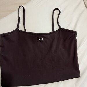 Women's 437 Chocolate Brown Crop Top